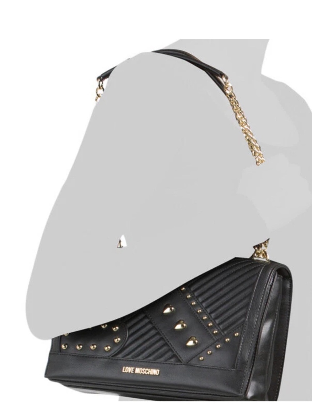 LOVE MOSCHINO Quilted Handbag, EUC - Picture 7 of 7
